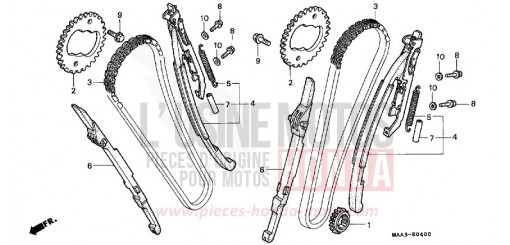 CAM CHAIN/TENSIONER VT1100CS de 1995